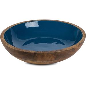 Ensaladera de madera decorativa de esmalte hecha a mano de alta venta 2024, cuenco de madera de Mango de diseño impreso personalizable para uso multiusos - Product Image 3