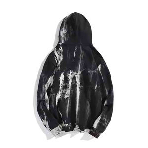 Sweat à capuche zippé intégral vintage délavé à l'acide, en molleton 100 % coton de haute qualité, écologique, pour homme, idéal pour l'hiver - Product Image 2