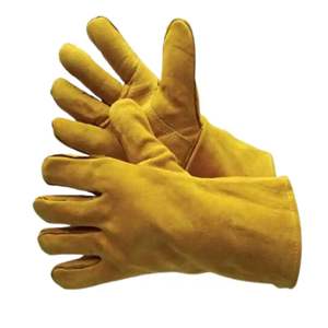 Gants de sécurité anti-vibration réfléchissants de haute performance en cuir de vachette pleine fleur pour la construction et le travail industriel, protection des mains - Product Image 1