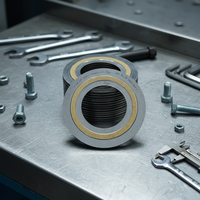 Joint spiralé SS316 rempli de PTFE, type anneau intérieur, conforme ASME B16.20, pour joint de bride industriel chimique, taille et modèle personnalisables