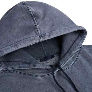 Vente chaude, sweats à capuche pour hommes de haute qualité, hiver, surdimensionnés, 100% coton, polaire, teinture unie, écologique, respirant, grande taille, durable - Product Image 2