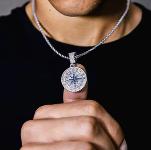 Iced Out VVS Diamond Charm Colgante Hip Hop Joyería Sólido 925 Plata Chapado en plata Unisex Pass Tester - Product Image 1