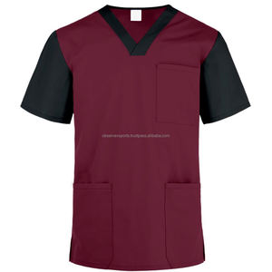 Diseño de moda Royal Blue Housekeeping Mujer Médico Scrubs Hospital Servicio de alimentos Uniformes Scrub Top - Product Image 2