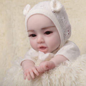Realista 1:1 17,7 "45cm silicona <span class=keywords><strong>Reborn</strong></span> bebé niña cuerpo completo silicona bebé Real recién nacido niña 2,6 kg - Product Image 2