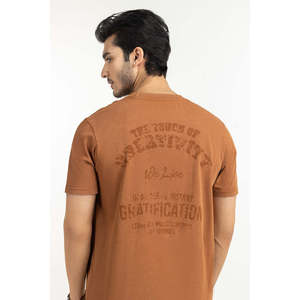 Camiseta de Algodón y Fibra de Bambú para Hombre, Corte Regular, 300 g/m², Ligera, Cuello Redondo, Manga Corta, Tejido Jersey Lavado, Teñido, Estilo Deportivo - Product Image 3