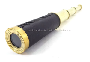 Télescope nautique antique en laiton maritime avec télescope encastré en cuir rose par Calvin artisanat - Product Image 6