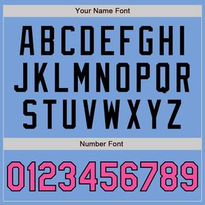 Camiseta de béisbol auténtica 3D azul claro blanco galáctico personalizada - Product Image 3