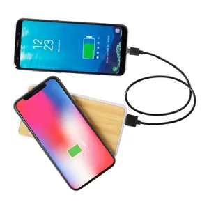 Power Bank Wireless in Bambù Promozionale con Design Ecologico - Product Image 4