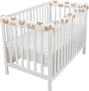 Cubierta de riel de cuna transpirable Protector de dentición suave y protección de bordes para bebés - Product Image 2