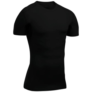 T-shirts de compression respirants et écologiques pour hommes, à manches courtes, col rond, en tissu Spandex/Polyester, personnalisables avec impression, faible coût - Product Image 6