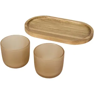Plateau de service en bois personnalisé avec verres - Product Image 4