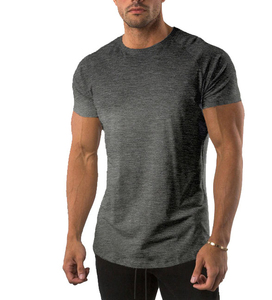 เสื้อยืดผู้ชายผ้าคอตตอน/ใยไผ่ทรงโอเวอร์ไซส์ แบบเรียบ ด้านหน้าเป็นผ้าเจอร์ซีย์ รับสกรีนโลโก้ส่วนตัว สำหรับออกกำลังกาย ฟิตเนส เล่นกีฬา - Product Image 2