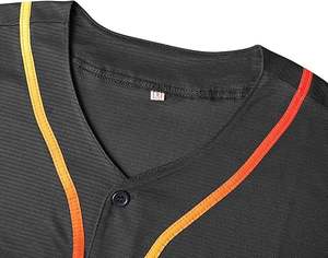 Uniforme de Béisbol Personalizado 100% Poliéster Sublimado, Nuevo Estilo, Uniforme de Béisbol de Color Sólido de Primera Calidad para Jersey - Product Image 2