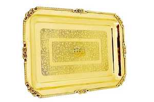 Bandeja Redonda Artesanal de Latón para Decoración Moderna del Hogar, Bandeja Decorativa para Joyería, Maquillaje, Artículos de Tocador, Vajilla de Cocina, Artesanía Natural - Product Image 2