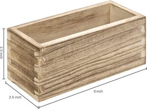 Rustic Torched Wood Magnetic <b>Dry</b> <b>Erase</b> <b>Marker</b> Holder for Whiteboard Accessories Organizer Bins Wooden Stationery Holder - Product Image 5