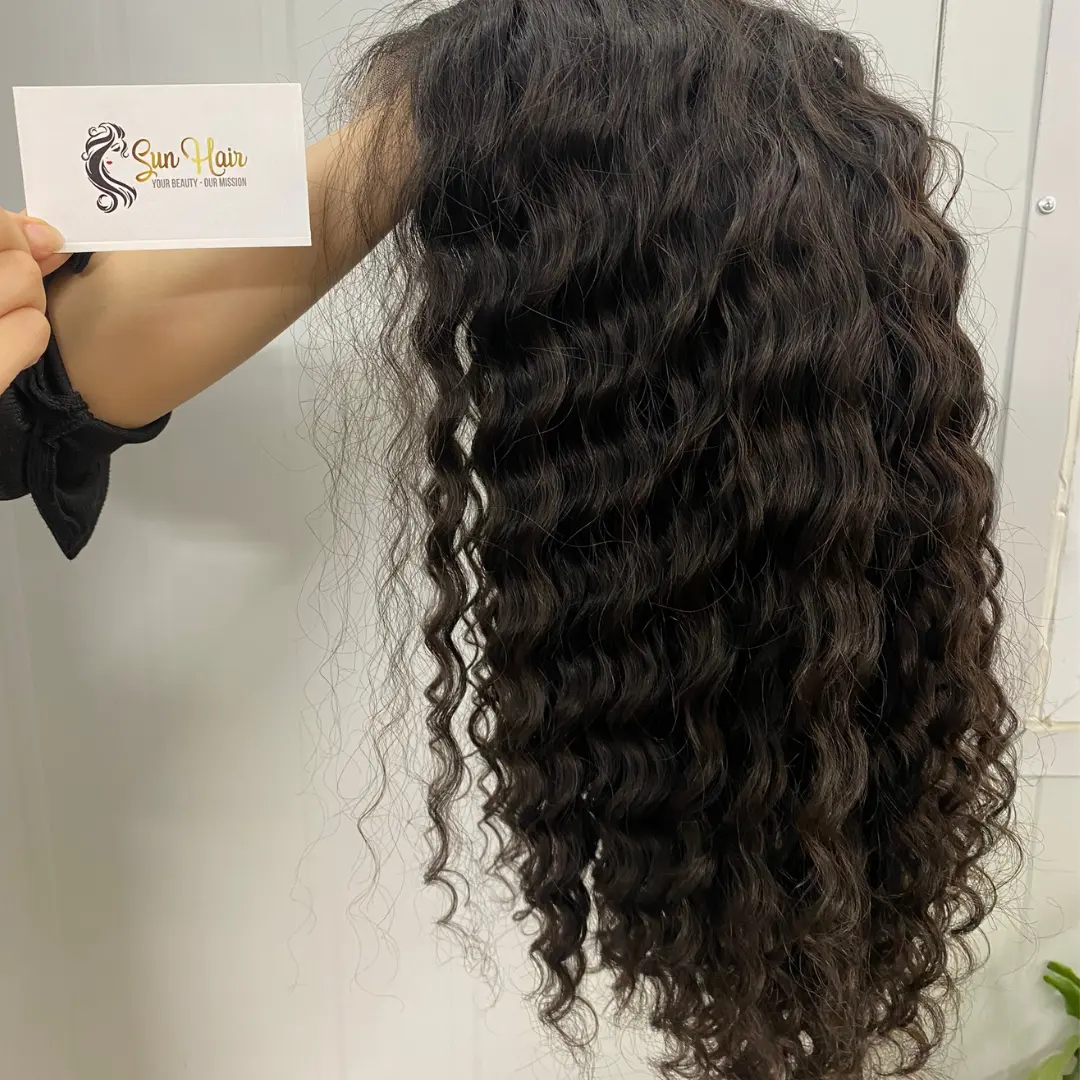 Wholesale Trendy Deep Curly Raw Cuticle Aligned Hair Wig Hair Medium Size 100% Human Hair Extensions