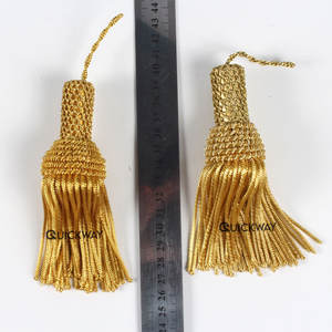 Borlas de alambre de lingotes personalizadas de alta calidad, venta al por mayor, flecos de cuentas de seda decorativos, borla de lingotes de alta calidad - Product Image 2