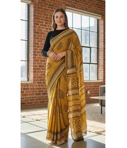 Saris pour femmes au meilleur design, vêtements traditionnels magnifiques offrant un look raffiné, une finition lisse et adaptés à de multiples occasions - Product Image 5