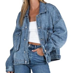 <b>Men</b> and Women Wholesale Hot Seller Oversized Style Fashion Lady Spring <b>Summer</b> Jean <b>Jacket</b> Loose Denim Coat <b>Jackets</b> - Product Image 1