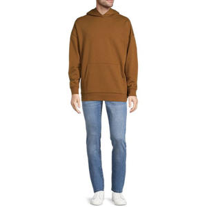 Sudadera con capucha de manga larga informal para hombre de nuevo estilo de invierno 2023 sudadera de algodón teñida Lisa-Fabricante al por mayor 100% - Product Image 4