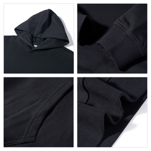 Venta al por mayor 100% algodón pesado sudadera de gran tamaño liso teñido pulóver sudaderas con capucha para invierno DDP envío - Product Image 5