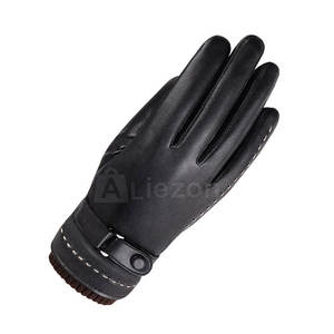 ถุงมือหนังสวมใส่สบายพร้อมหน้าจอสัมผัสใช้งานได้ถุงมือหนังแบบนุ่มระบายอากาศได้ดี - Product Image 6