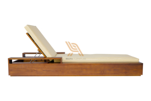 La tumbona está hecha de madera de teca maciza de alta calidad, adecuada para piscinas, hoteles, áreas de relajación del hogar y restaurantes - Product Image 4