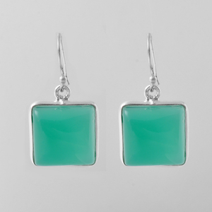 Pendientes colgantes finos de Plata de Ley 925 con sello de lujo, diseño increíble, piedras preciosas de ónix verde Natural, estilo religioso de compromiso caliente - Product Image 2