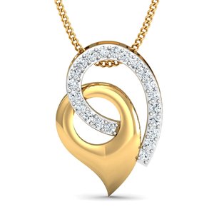 Collar con colgante entrelazado de latón chapado en oro de 18k, colgante al por mayor para mujer - Product Image 5