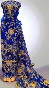 Tissu de dentelle africaine écologique léger grande taille brodé en tulle nigérian maille française de haute qualité pour femmes - Product Image 3