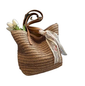 Straw <b>Shopper</b> Shoulder <b>Bag</b> Summer <b>Bag</b> <b>Crochet</b> Macrame Beach <b>Bags</b> Direct From Indian Supplier - Product Image 1