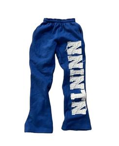 กางเกงวินเทจทรงขาบานสำหรับผู้ชาย น้ำหนักเบา ลุคทำสีซีดแบบแอซิดวอช ขากว้าง ผ้าฝ้ายเฟรนช์เทอร์รี่ สวมใส่สบาย สไตล์สตรีทแวร์ ผ้าวูล - Product Image 4