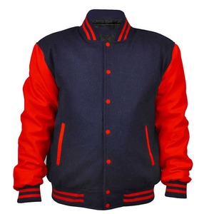 Varsity Winter Jacket Hombres que ofrecen ropa de invierno simple con puños ajustados y forro grueso para protección durante todo el día - Product Image 1