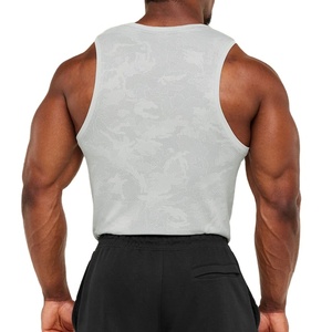 Camiseta sin mangas ajustada con estampado de camuflaje personalizado para hombre, material grueso, elástico en cuatro direcciones, ropa deportiva. - Product Image 3