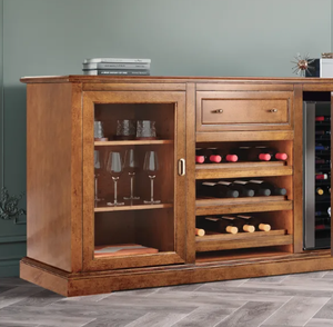 Buffet en bois massif avec refroidisseur à vin intégré - Product Image 4