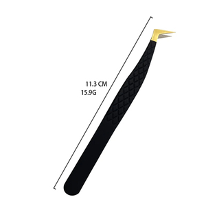 Pince à épiler en fibre de volume pour bébé Teddy noir, logo personnalisé, offre également une pointe sans fibre (pas de boîte) - Product Image 4