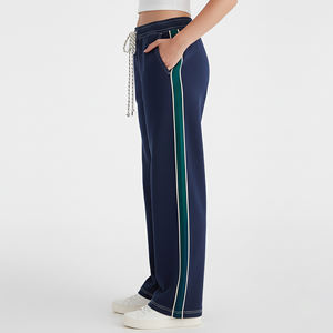 Pantalones Deportivos de Alta Calidad OEM/ODM, Estilo Casual, Costuras en Contraste, Paneles Laterales, Pierna Ancha, Estilo Urbano y Hip Hop - Product Image 6