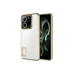 Coque Netzy de luxe avec logo découpé SAFA Omega pour Xiaomi Mi 13T Pro A3S A1 Poco X4 Pro 5G, protection de l'appareil photo en silicone rigide PC, couleur or - Product Image 1