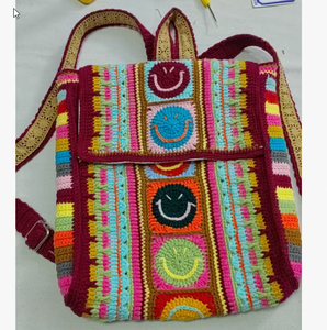 2026 Fashion New Designer Crochet <b>Travel</b> <b>Backpack</b> Handmade <b>Backpack</b> Beautiful Designer Casual Shoulder <b>Bag</b> for Girls - Product Image 3