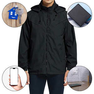 Chaqueta cortavientos: transpirable e impermeable con capucha para actividades al aire libre y ropa informal - Product Image 4