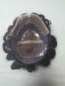 Perruque Lace Front en Cheveux Humains pour Hommes avec Ondulations Naturelles et Styles Raides Crépus - Patchs de Cheveux Indiens Doux - Product Image 6