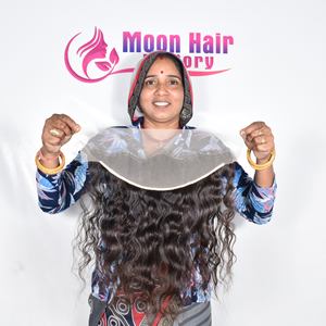 Cheveux humains indiens de qualité supérieure, produit de premier choix, frontal ondulé, aspect naturel, doux et soyeux, prix de gros par l'exportation - Product Image 1