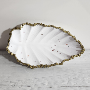 Plateau de service décoratif de concepteur de plateau de feuille en aluminium de première classe pour les plateaux modernes de Dessert de Fruits de célébration de Table de maison de vacances - Product Image 5