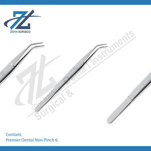 Pinzas para Cejas Premier Dental Non Pinch 6 Duty con Espuñador Integrado, Certificación CE, Acero Inoxidable, Garantía de 3 Años, Hecho en Pakistán - Product Image 2