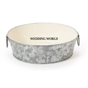 Galvanized <b>Serving</b> <b>Tray</b> Rectangle Shape <b>Black</b> Powder Coated Handmade Hot Selling Dinnerware Tabletop Wholesale <b>Serving</b> <b>Tray</b> - Product Image 2