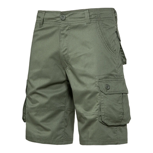 Pantalones Cortos Cargo de Algodón y Elastano de Cintura Alta para Hombre, Estilo Urbano, Transpirables, Tallas Grandes, con Múltiples Bolsillos y Cordón Ajustable, Casuales - Product Image 4