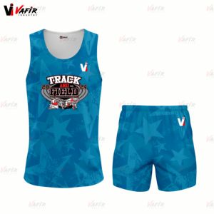Conjunto de ropa deportiva de verano transpirable directo de fábrica, chándal de pista y campo con logotipo personalizado, traje de uniformes transpirables - Product Image 2