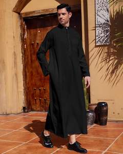 Caftán islámico para hombre Thobe Kaftan grande y alto con bolsillo para hombre Thobe árabe Kaftan Thobe OEM y etiqueta privada disponible MOQ bajo - Product Image 5