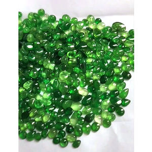 350 piezas de Tsavorita Natural 3mm a 6mm cabujón redondo de pera ovalada 105 Cts lote Iroc ventas alta calidad verde suelta cabina de piedras preciosas - Product Image 1