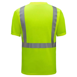 Camisetas de Seguridad de Alta Visibilidad con Logotipo Personalizado, Camisa de Construcción de Alta Visibilidad, Ropa Reflectante para Trabajo Formal, Tejida - Product Image 3